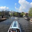 The Amstel River is one of Amsterdam's busiest waterways