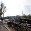 Bikes and barges along the Amstel River