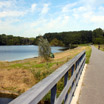The bike path by the Grote Vijver (Great Pond) in Spaarnwoude
