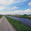 The scenery along Waverdijk on the south side of the Ronde Hoep region