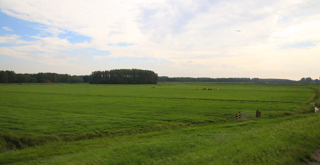 The flat Dutch countryside