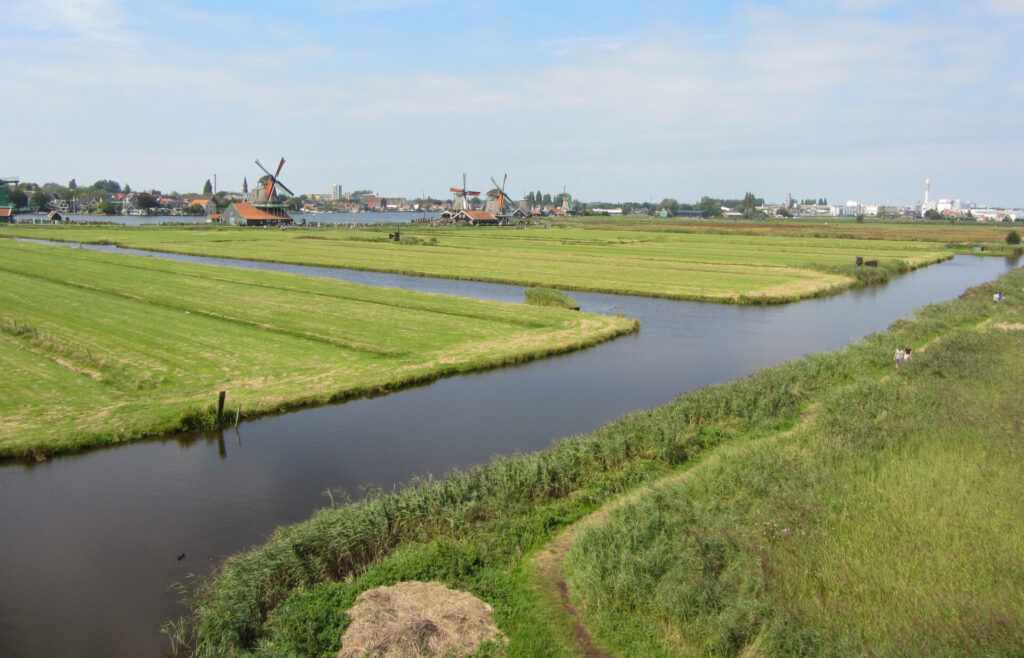 A view across the polders of Zaanse Schans