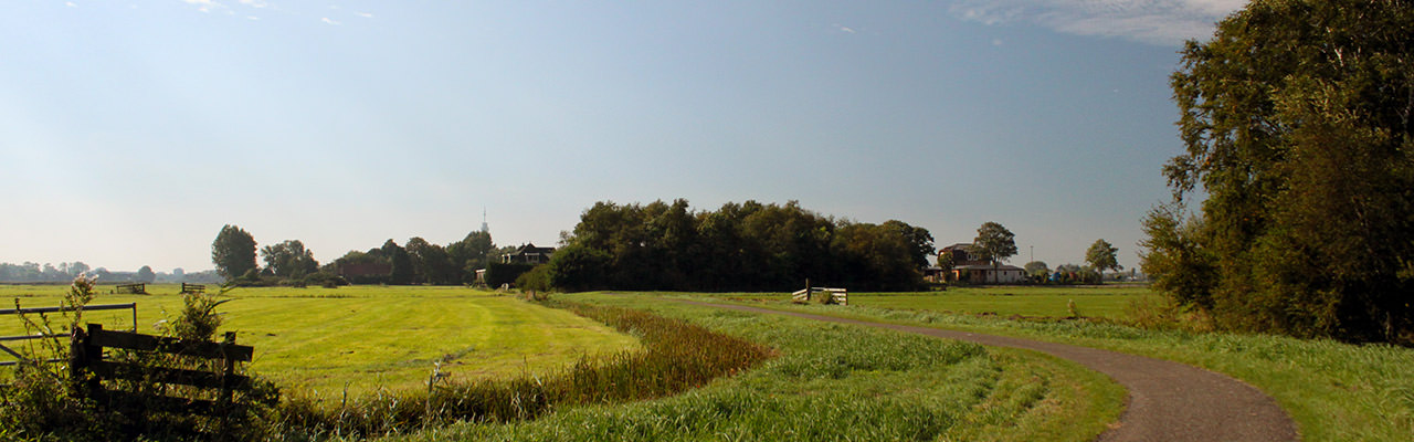 The bike route near Spaarnwoude