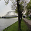 The bike path along the Amsterdam-Rhine River